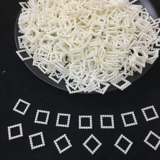 FS2161-12¡Á12mm Pearl Looking Acrylic Cube For Making Fancy Beads Or Fancy Pen (Also Can be Spacer)