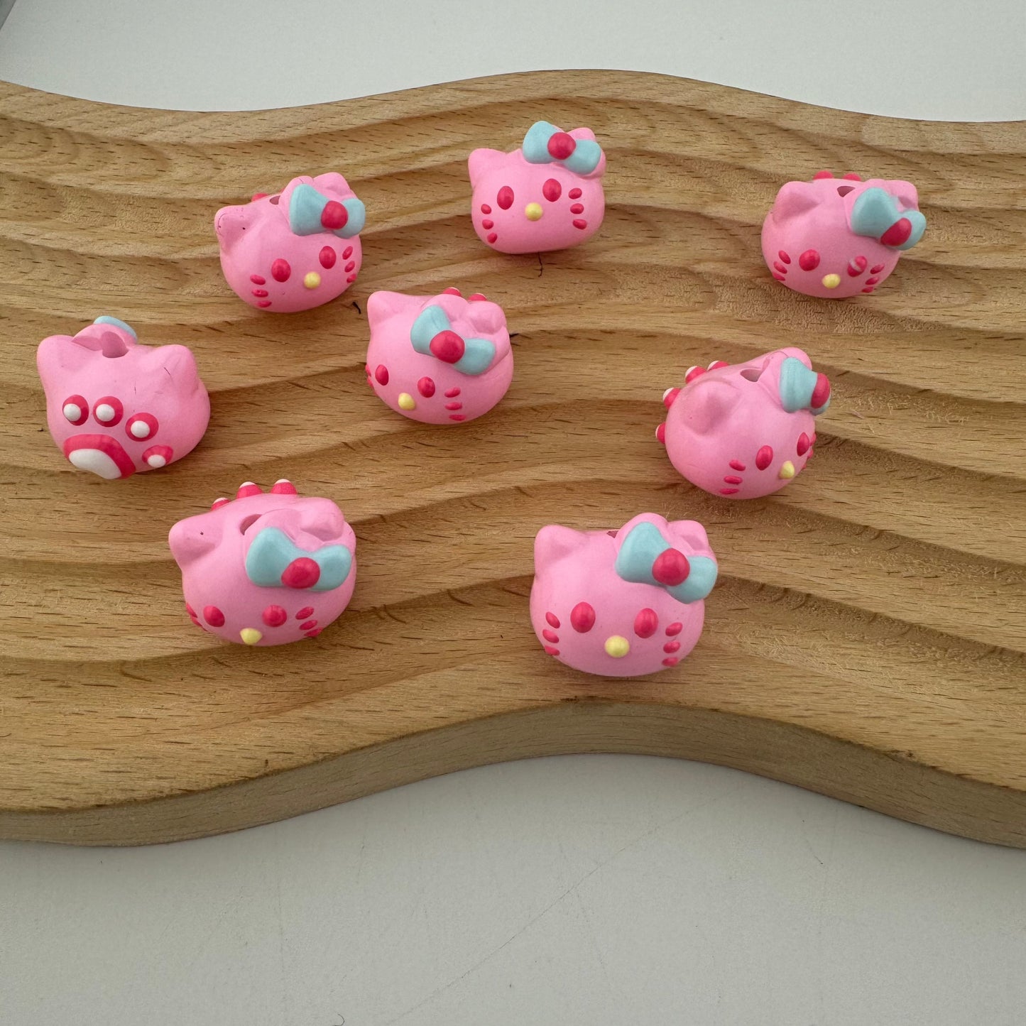 FS035- 4Mixed Color HK Head Hand Painting Acrylic Beads Fit For Beadable Pens