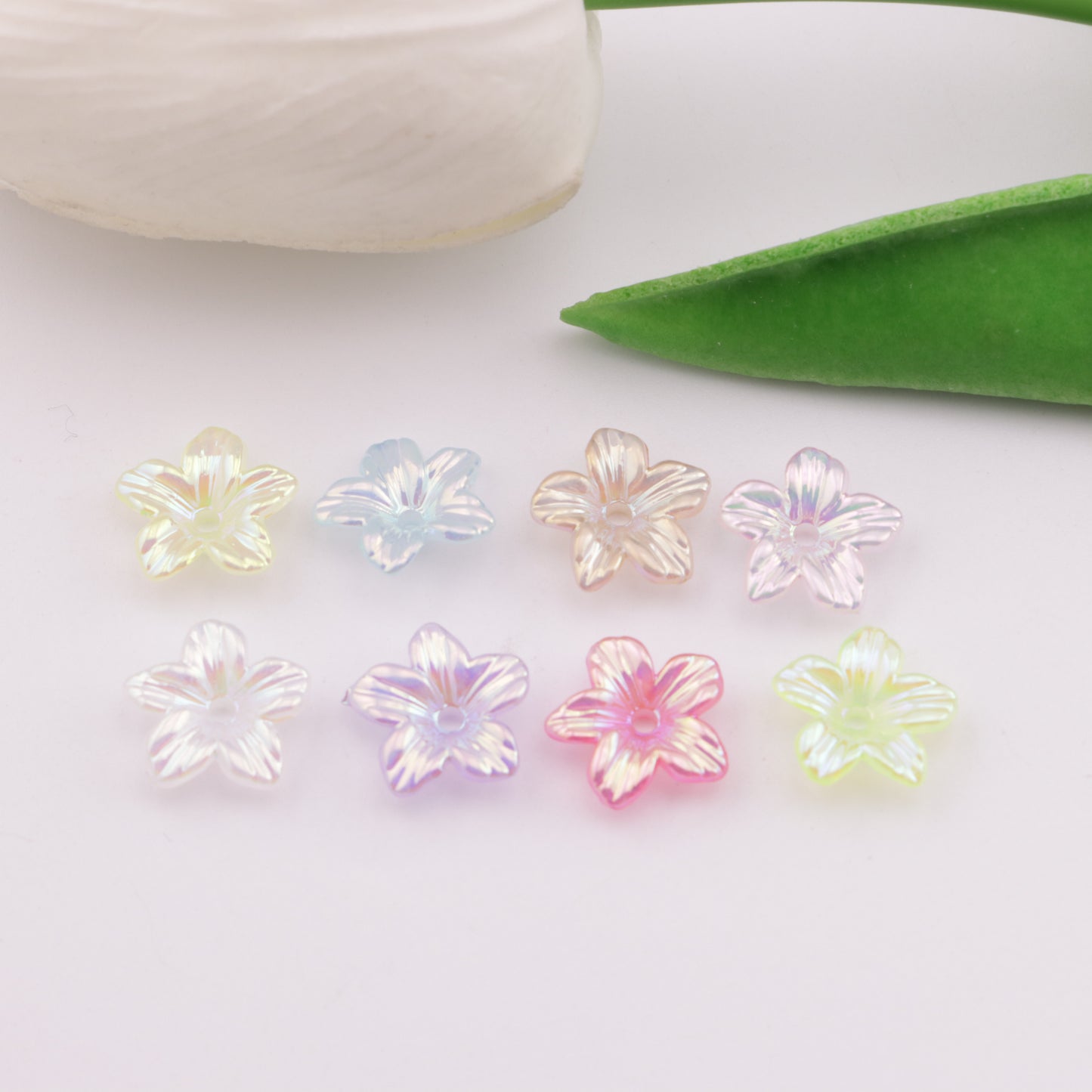 FS5512- 11mm Ab Plated Small Flower With Holes