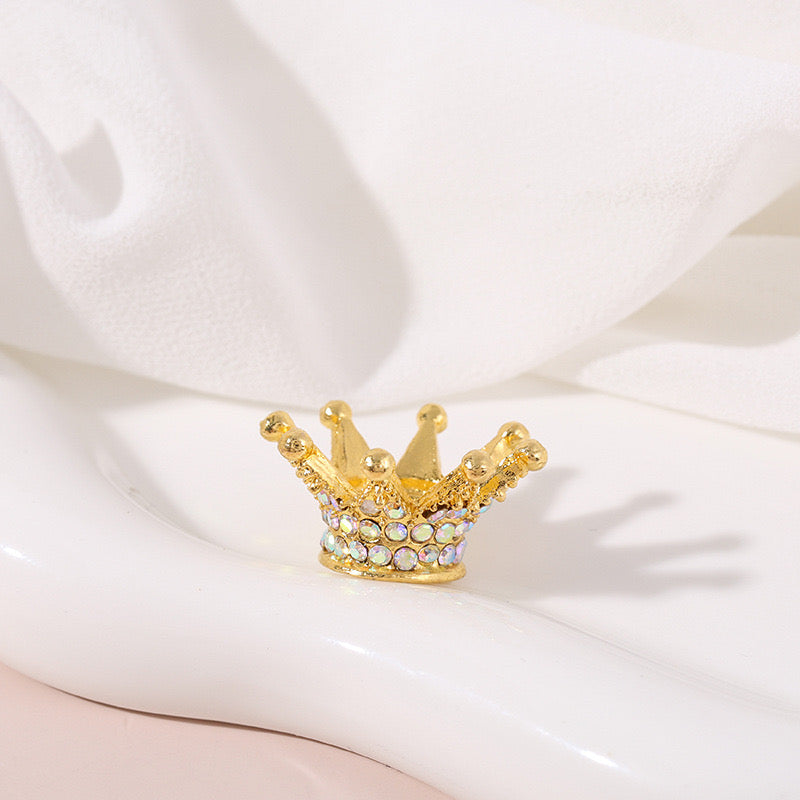 FS0908- 25MM Mixed Color Stereoscopic Diamond Crown Alloy Spacer