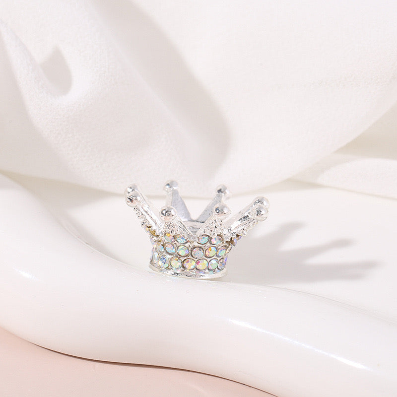FS0908- 25MM Mixed Color Stereoscopic Diamond Crown Alloy Spacer