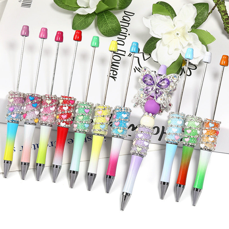 FS2806-Mixed Color Love Chain Star Sugar Sparkling Beadable Pens