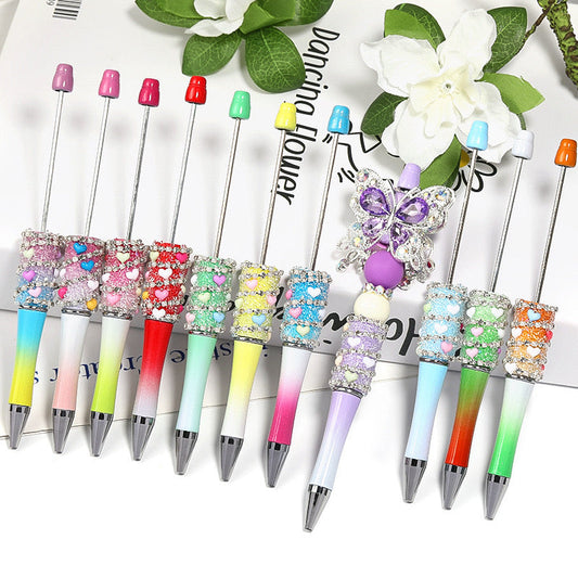 FS2806-Mixed Color Love Chain Star Sugar Sparkling Beadable Pens