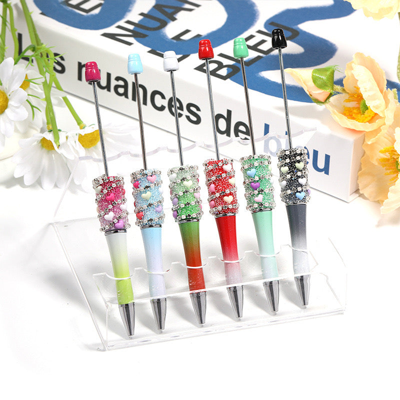 FS2806-Mixed Color Love Chain Star Sugar Sparkling Beadable Pens
