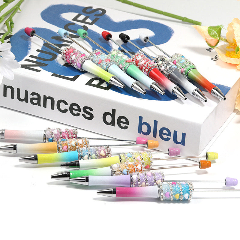 FS2806-Mixed Color Love Chain Star Sugar Sparkling Beadable Pens
