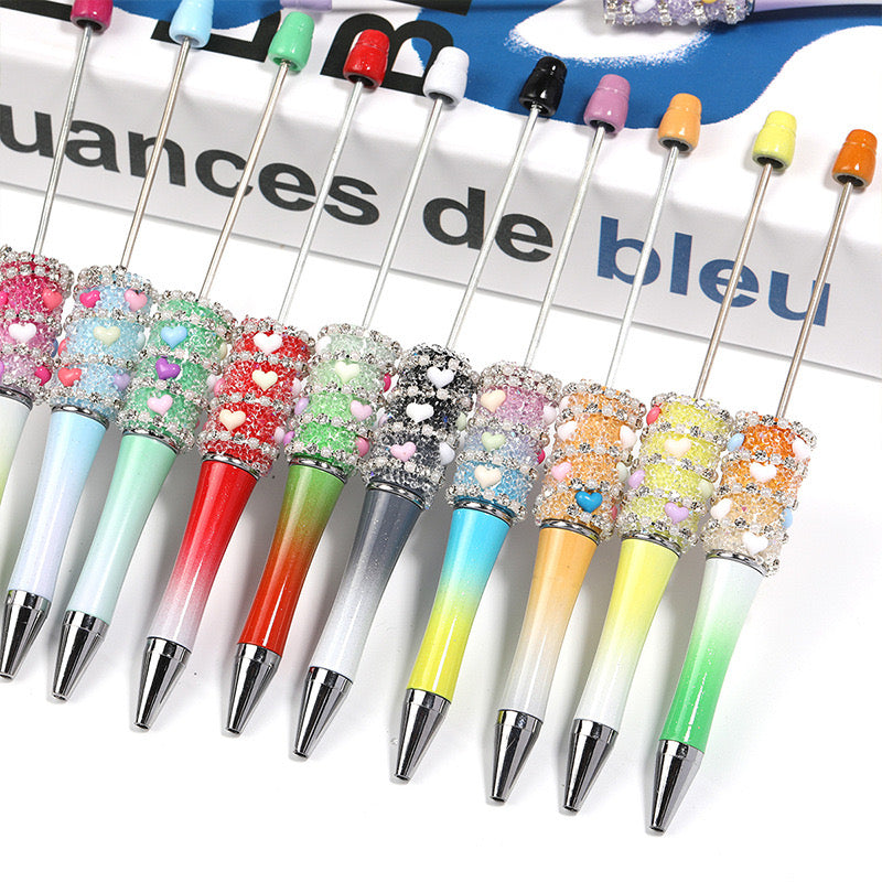 FS2806-Mixed Color Love Chain Star Sugar Sparkling Beadable Pens