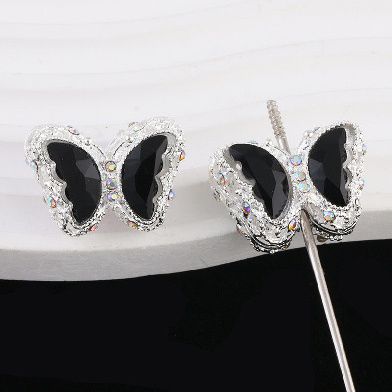 FS0359- 30MM Mixed Color UV Plating Diamond Alloy Butterfly Reads Fit For Beadable Pens