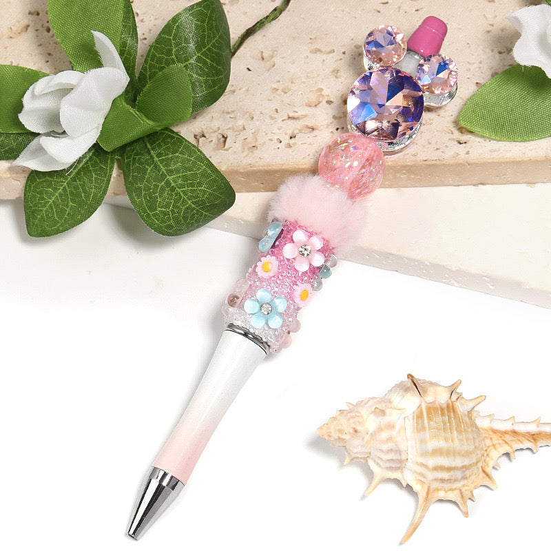 FS0360- Mixed Color Mickey Head Alloy Beads Fit For Beadable Pens