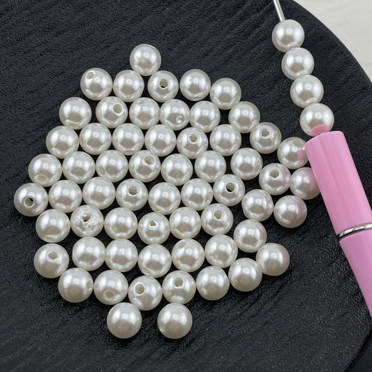 FS1754 - 100PCS 10mm Pearl Looking acrylic beads