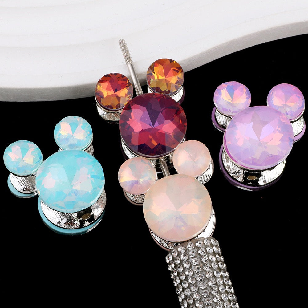FS0360- Mixed Color Mickey Head Alloy Beads Fit For Beadable Pens