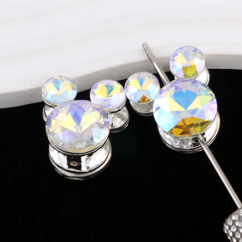 FS0360- Mixed Color Mickey Head Alloy Beads Fit For Beadable Pens