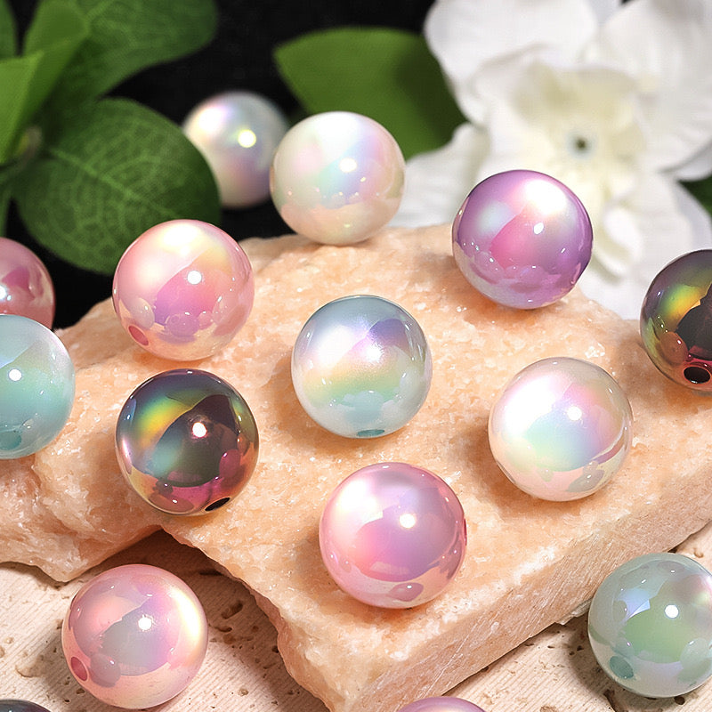 FS0361- 16MM Round Mixed Color UV Shiny Cat Eyes Resin Beads Fit For Beadable Pens