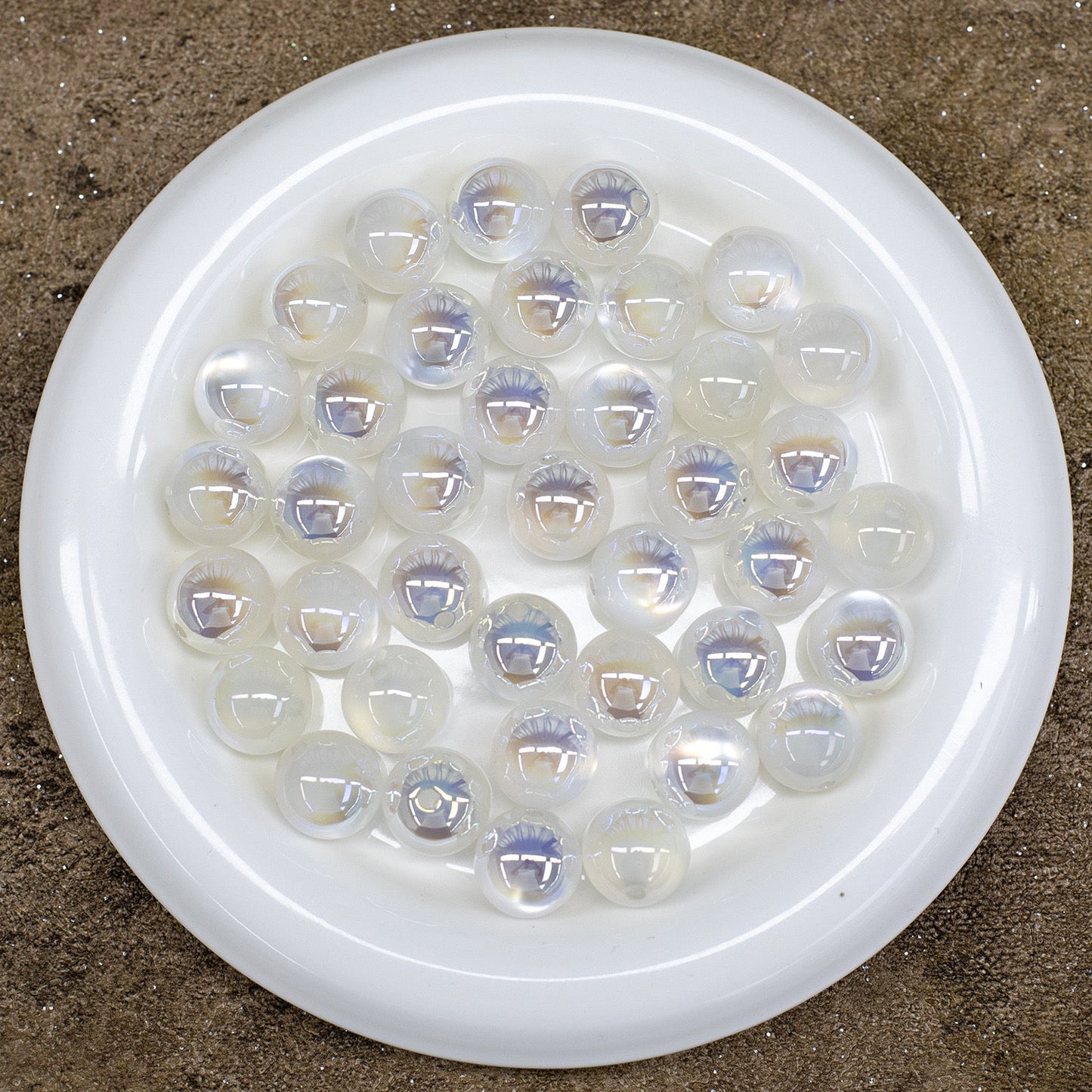 FS0361- 16MM Round Mixed Color UV Shiny Cat Eyes Resin Beads Fit For Beadable Pens