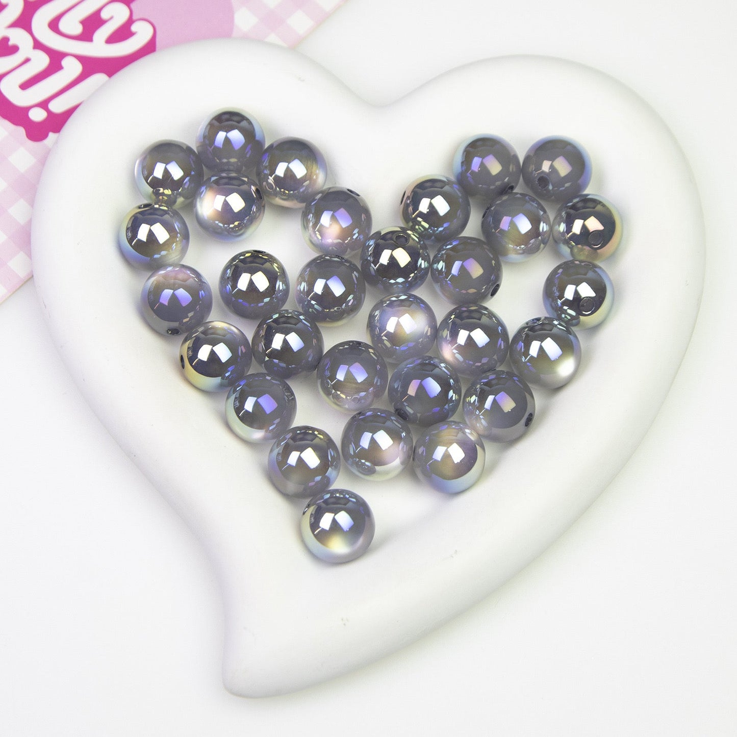 FS0361- 16MM Round Mixed Color UV Shiny Cat Eyes Resin Beads Fit For Beadable Pens