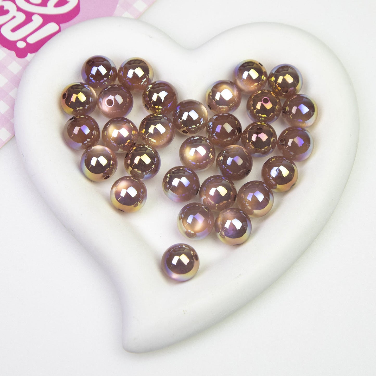 FS0361- 16MM Round Mixed Color UV Shiny Cat Eyes Resin Beads Fit For Beadable Pens