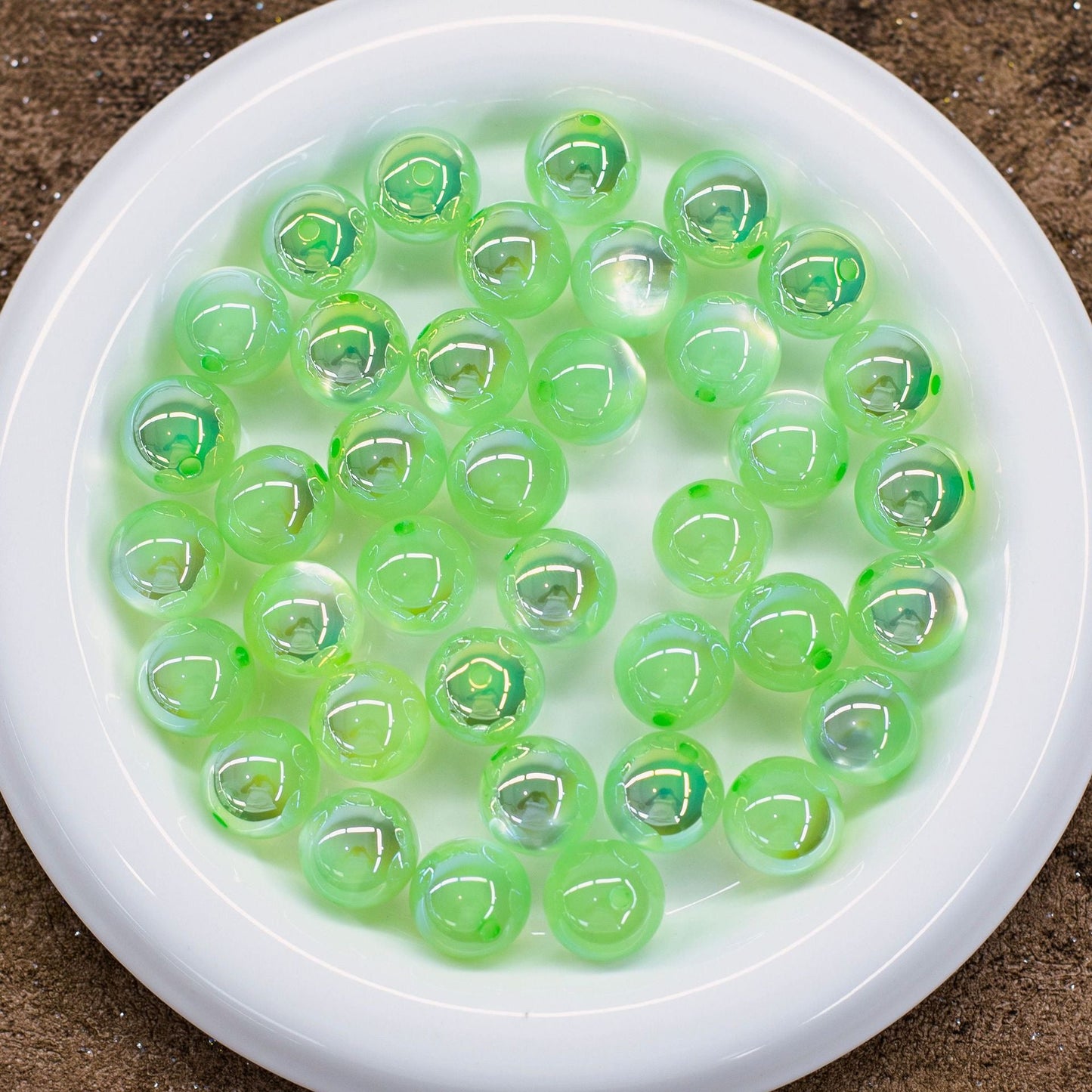 FS0361- 16MM Round Mixed Color UV Shiny Cat Eyes Resin Beads Fit For Beadable Pens