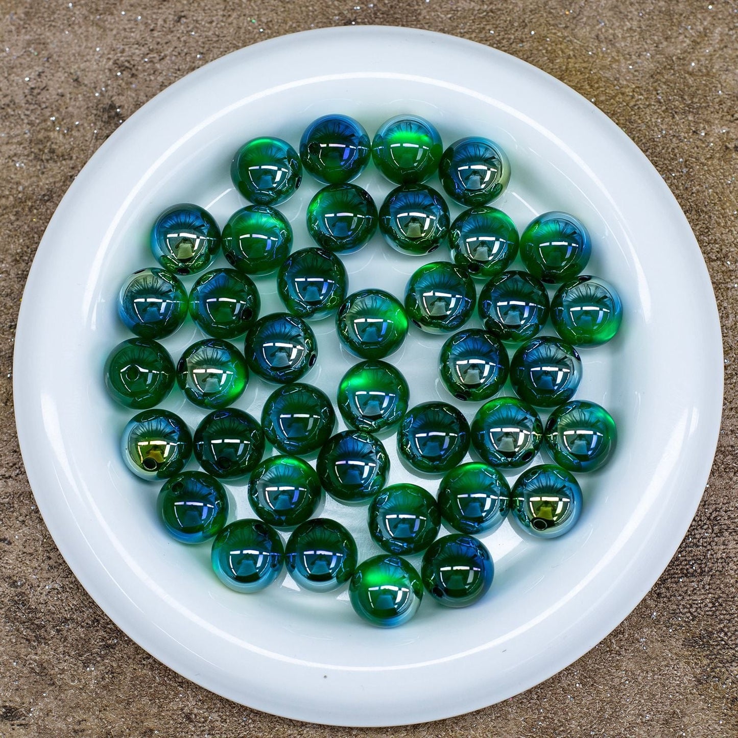 FS0361- 16MM Round Mixed Color UV Shiny Cat Eyes Resin Beads Fit For Beadable Pens