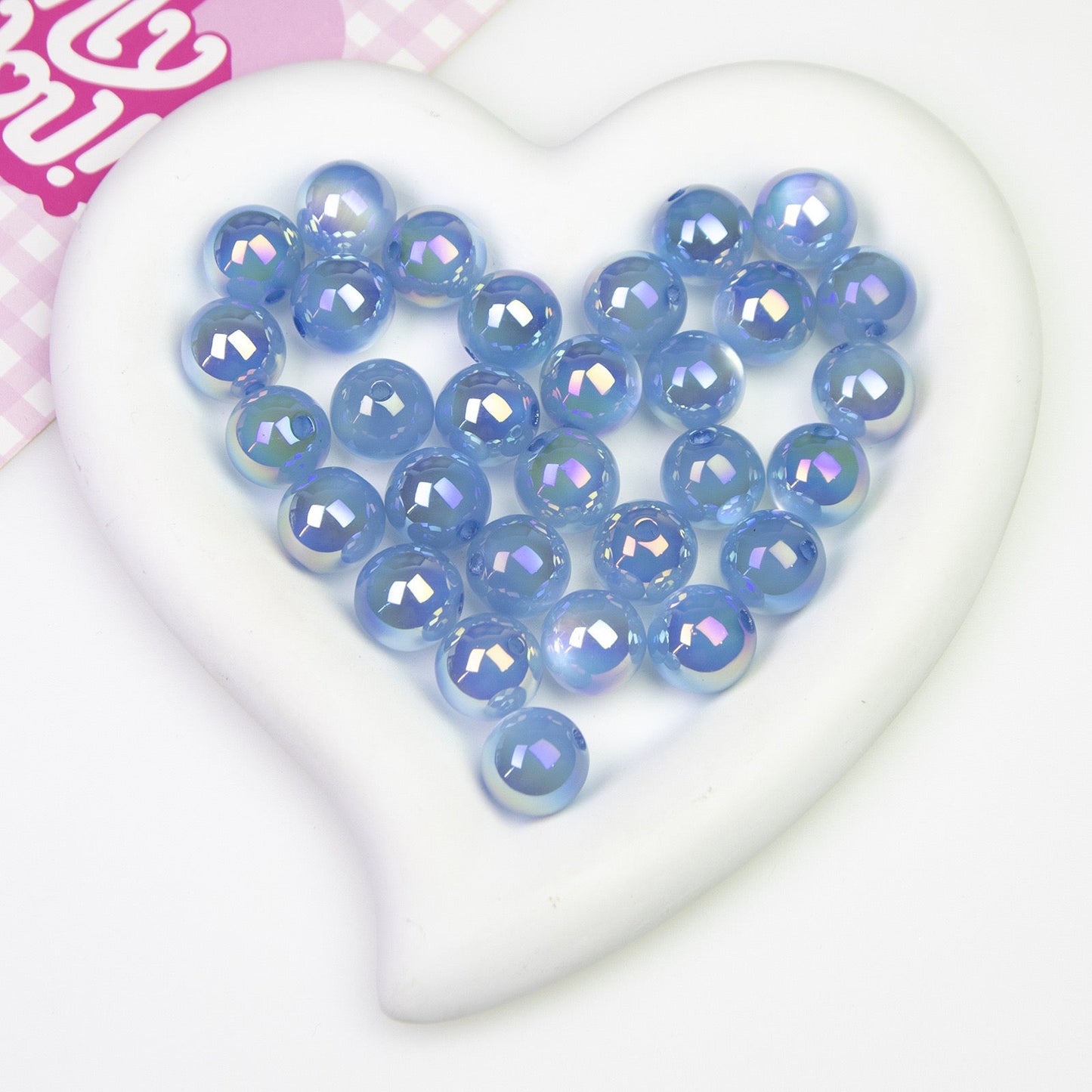 FS0361- 16MM Round Mixed Color UV Shiny Cat Eyes Resin Beads Fit For Beadable Pens