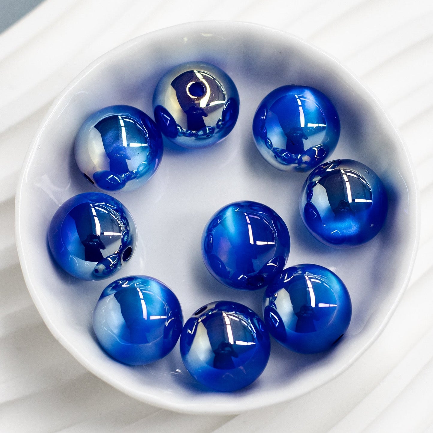 FS0361- 16MM Round Mixed Color UV Shiny Cat Eyes Resin Beads Fit For Beadable Pens