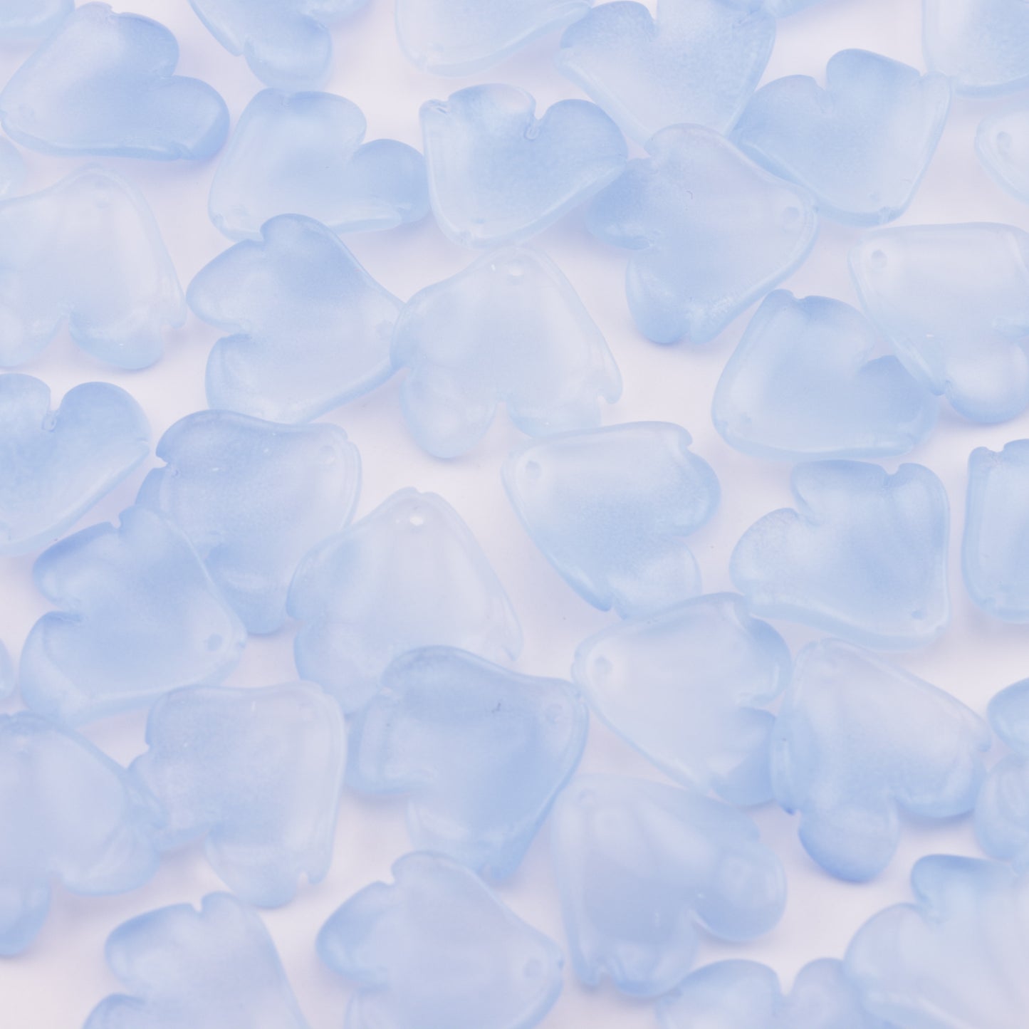 FS5748- 19*19mm Glass Petals With Hole, Holed Glass Petals