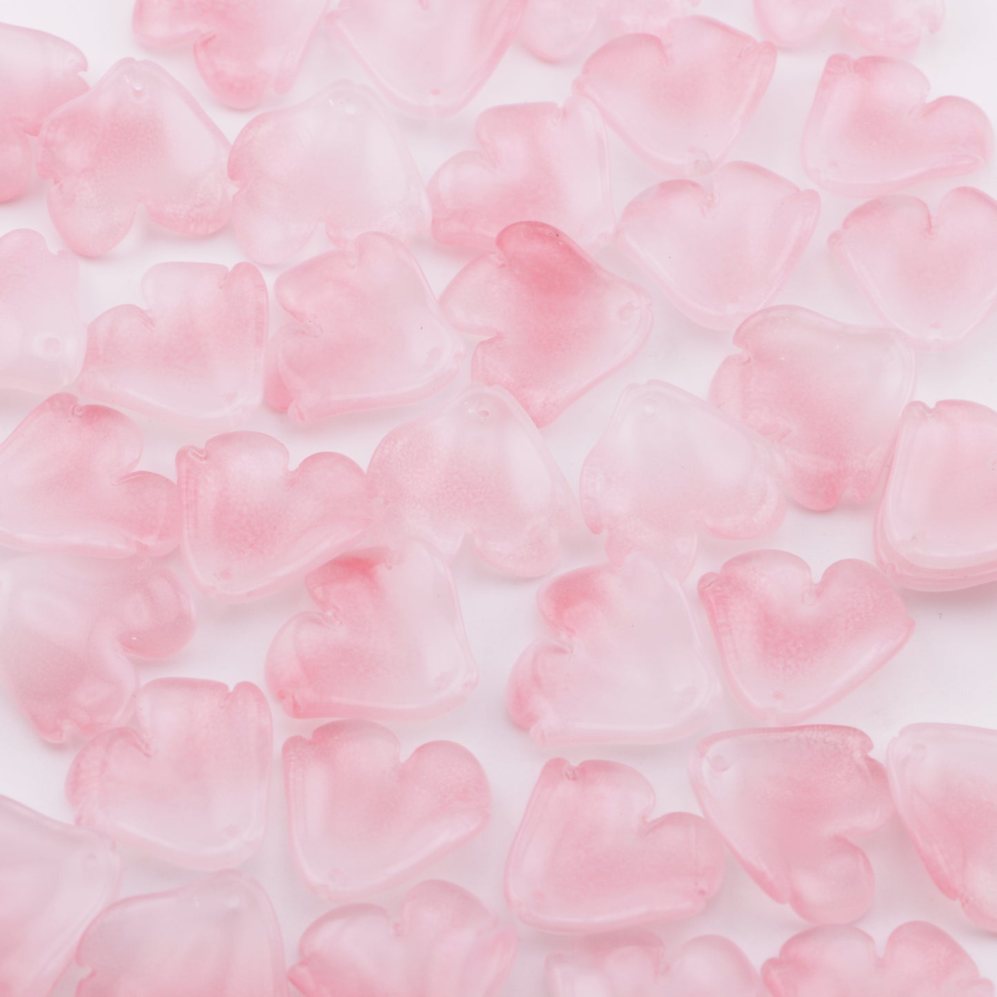 FS5748- 19*19mm Glass Petals With Hole, Holed Glass Petals