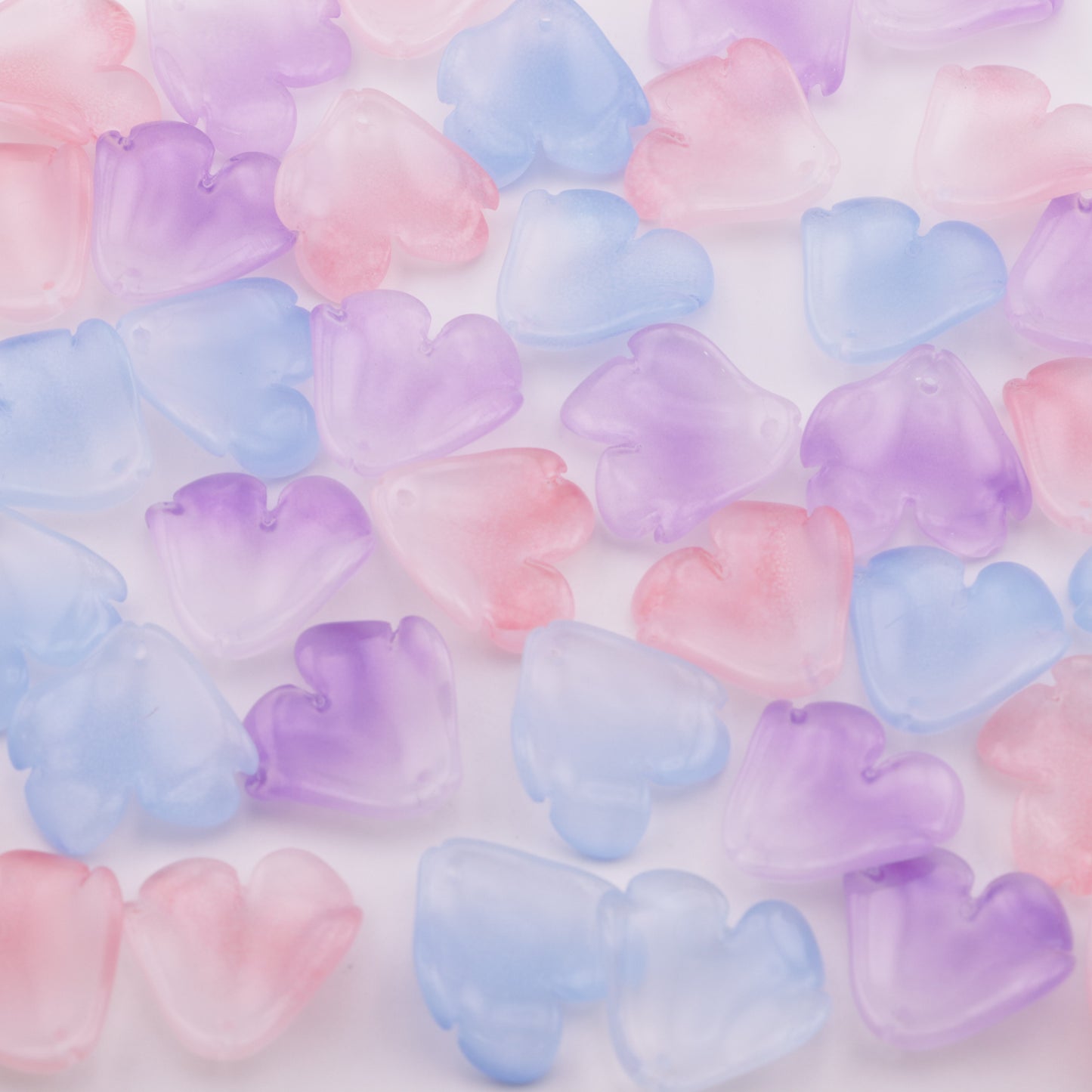 FS5748- 19*19mm Glass Petals With Hole, Holed Glass Petals