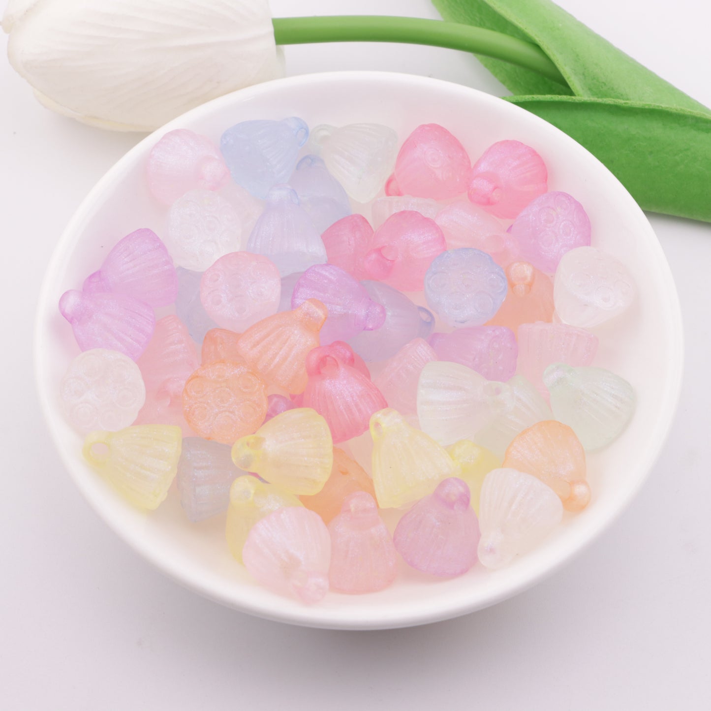 FS5181- 14*15mm Lotus Pod Beads Charms Lotus Pendant Luminous