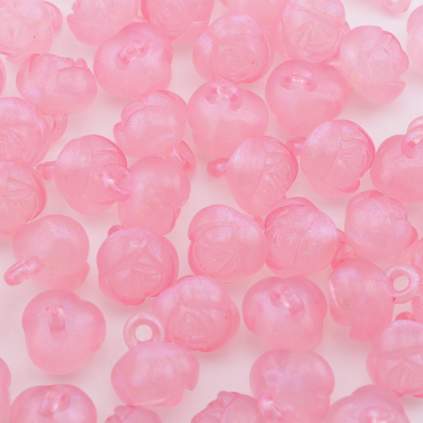 FS4106- 14mm Glowing Rose Beads Charms, Glowing And Sparkling Rose Car Hanging Pendant Beads