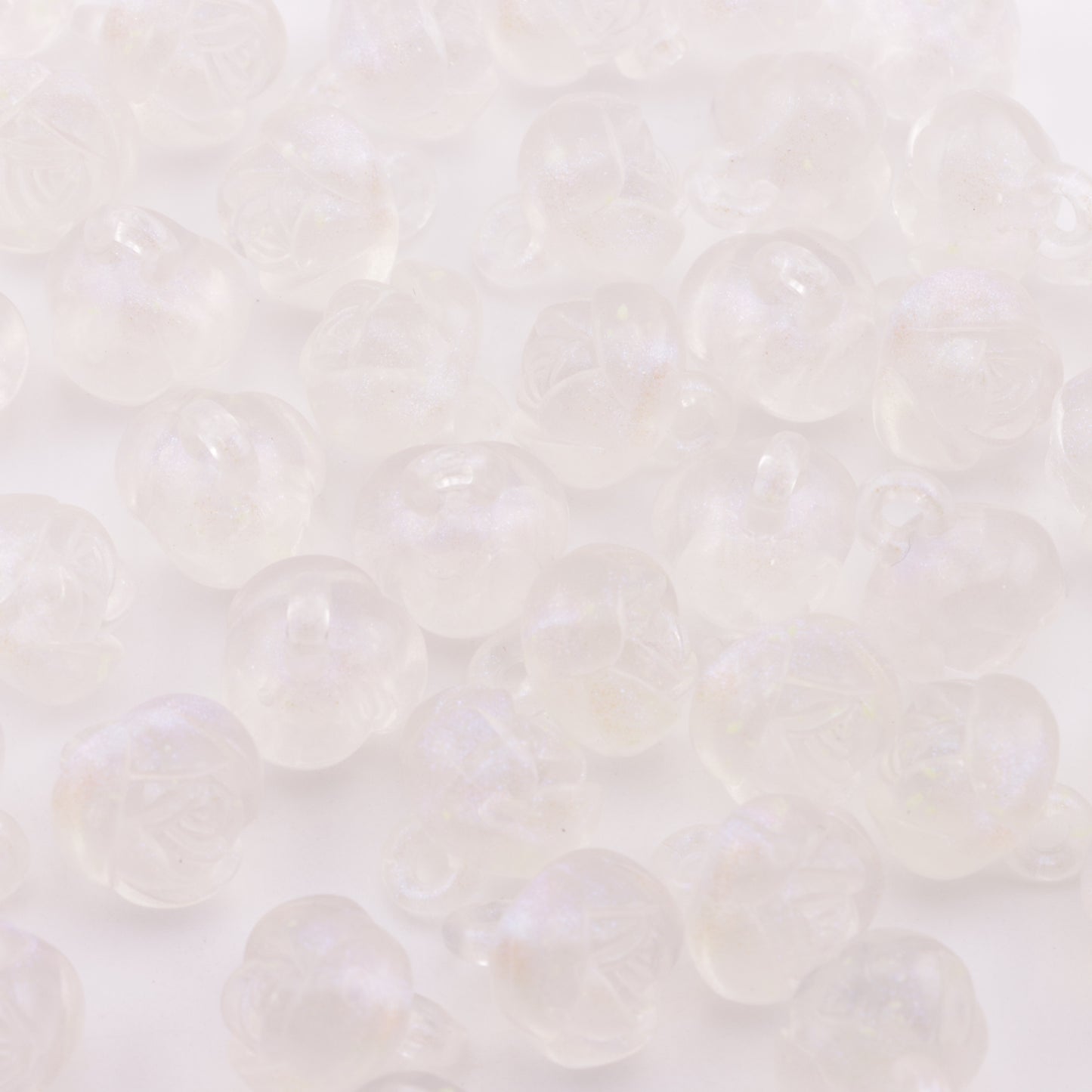 FS4106- 14mm Glowing Rose Beads Charms, Glowing And Sparkling Rose Car Hanging Pendant Beads
