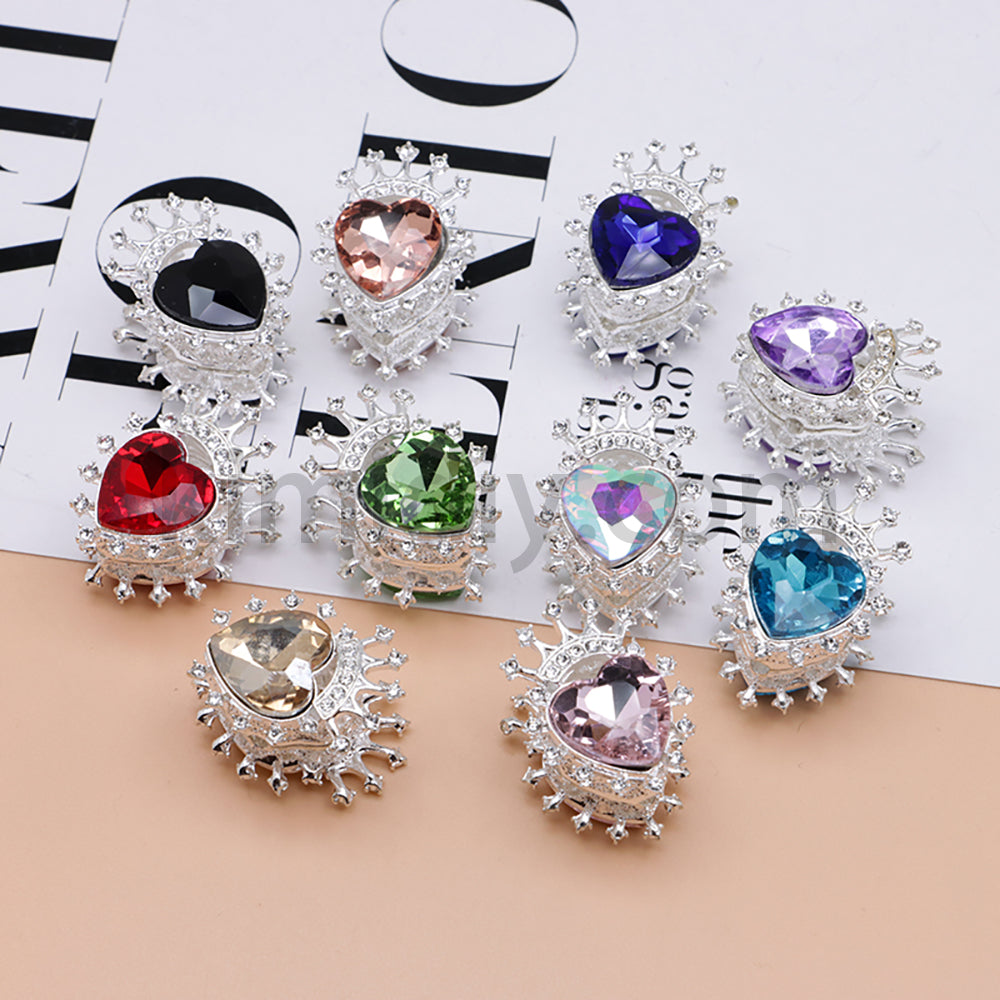 FS4843-Heart Crown Diamond Beads Fit For Beadable Pens