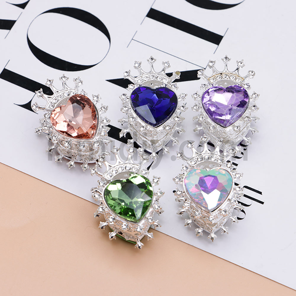 FS4843-Heart Crown Diamond Beads Fit For Beadable Pens