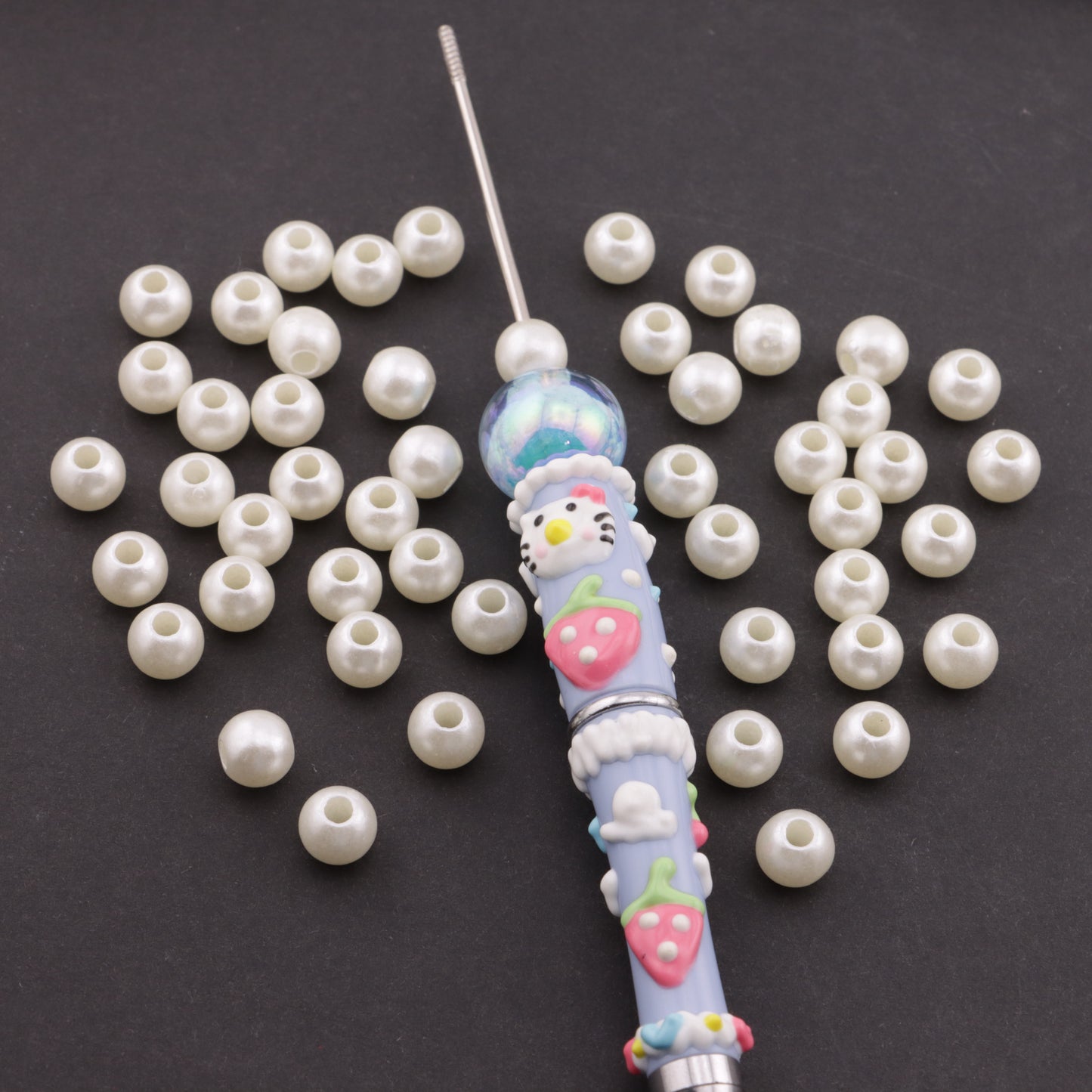 FS5892- 8mm Pearl Beads With Large Holes Fit For Pen