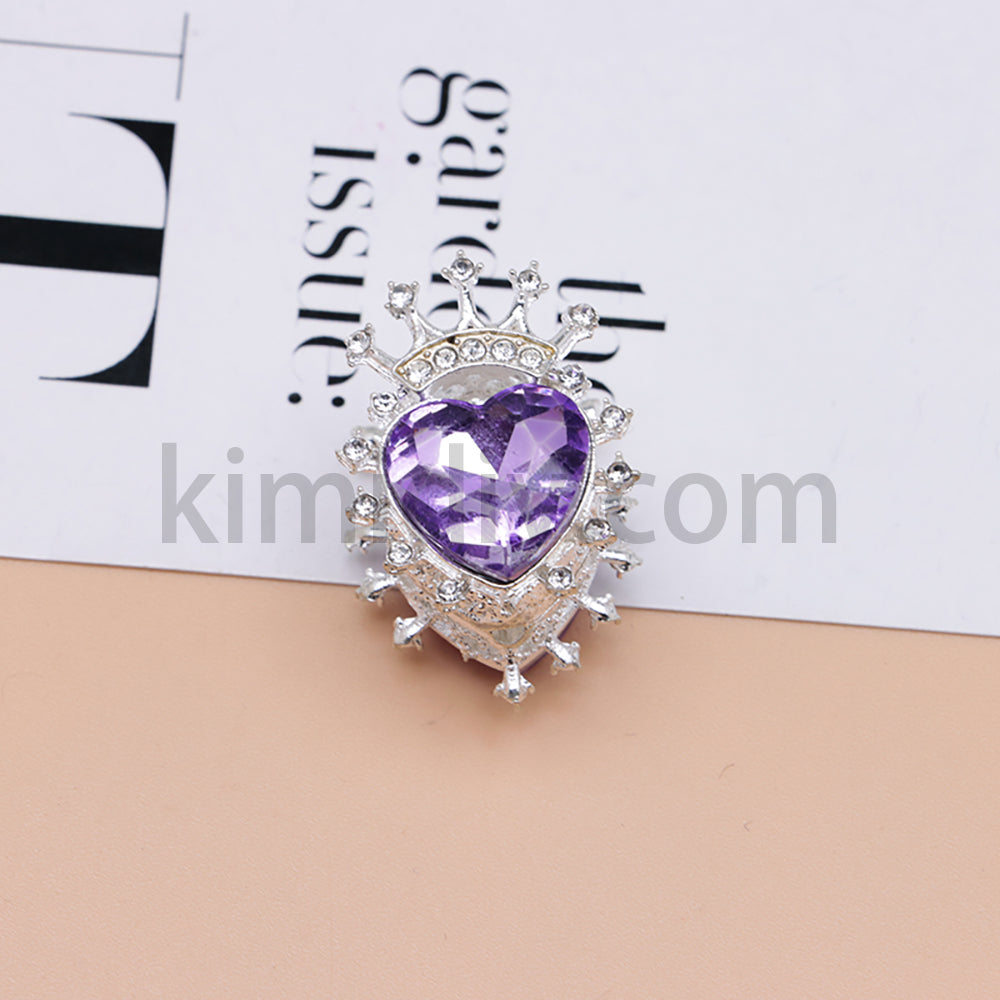 FS4843-Heart Crown Diamond Beads Fit For Beadable Pens
