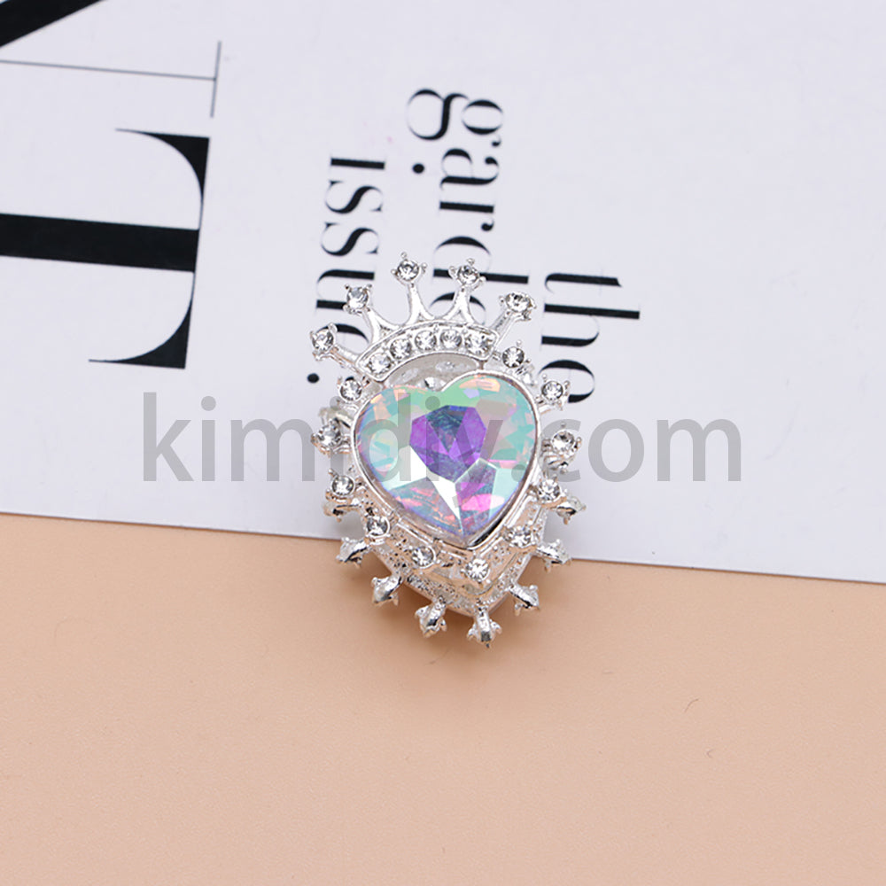 FS4843-Heart Crown Diamond Beads Fit For Beadable Pens
