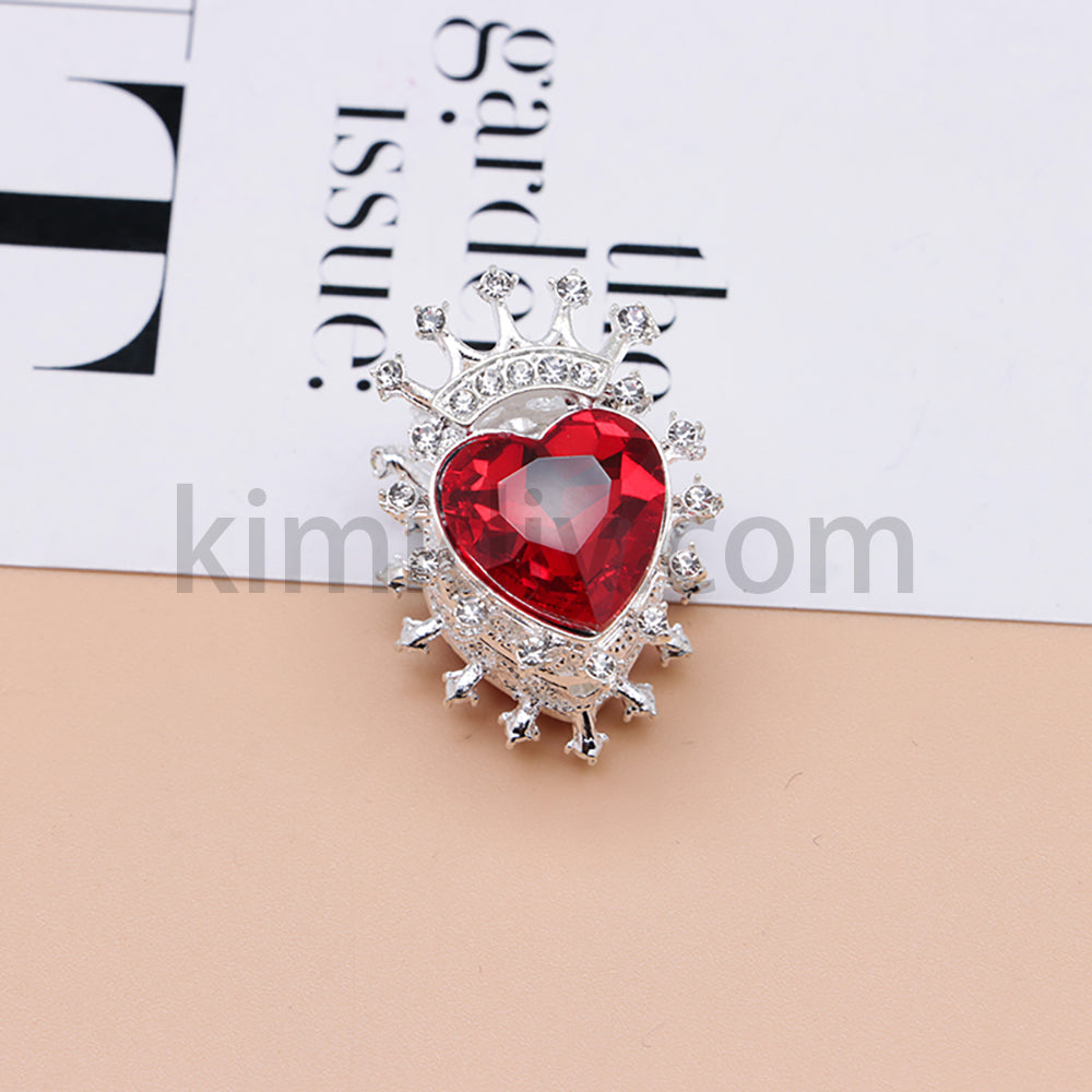 FS4843-Heart Crown Diamond Beads Fit For Beadable Pens