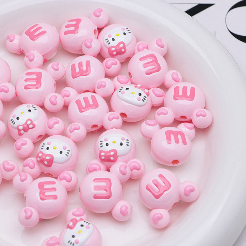 FS5034- HK Mickey Head Hand-Painted Beads