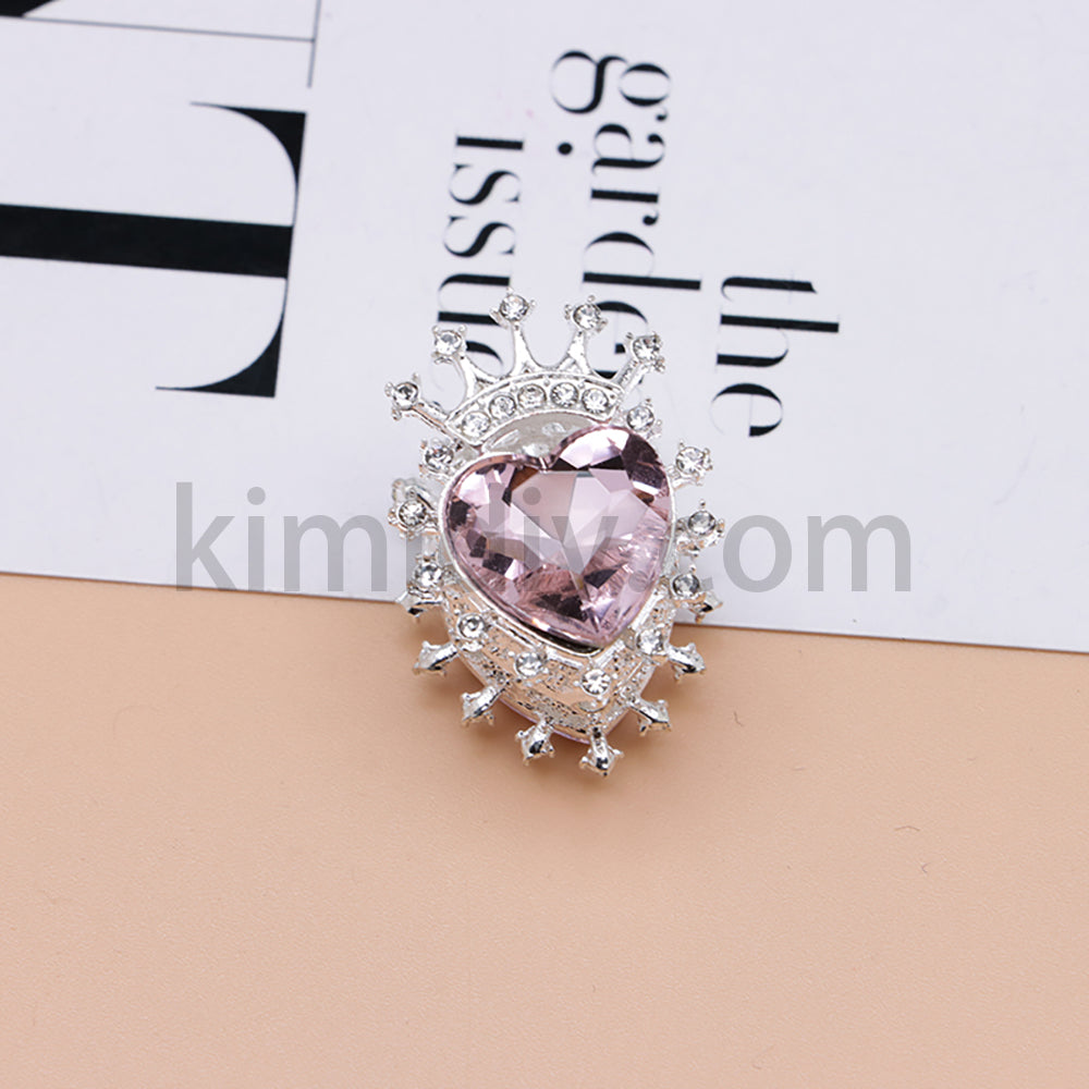FS4843-Heart Crown Diamond Beads Fit For Beadable Pens