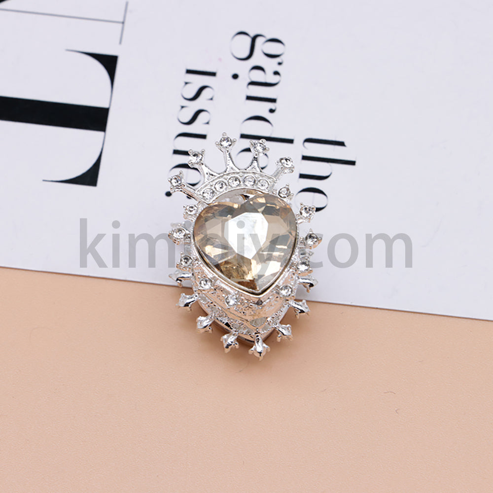 FS4843-Heart Crown Diamond Beads Fit For Beadable Pens