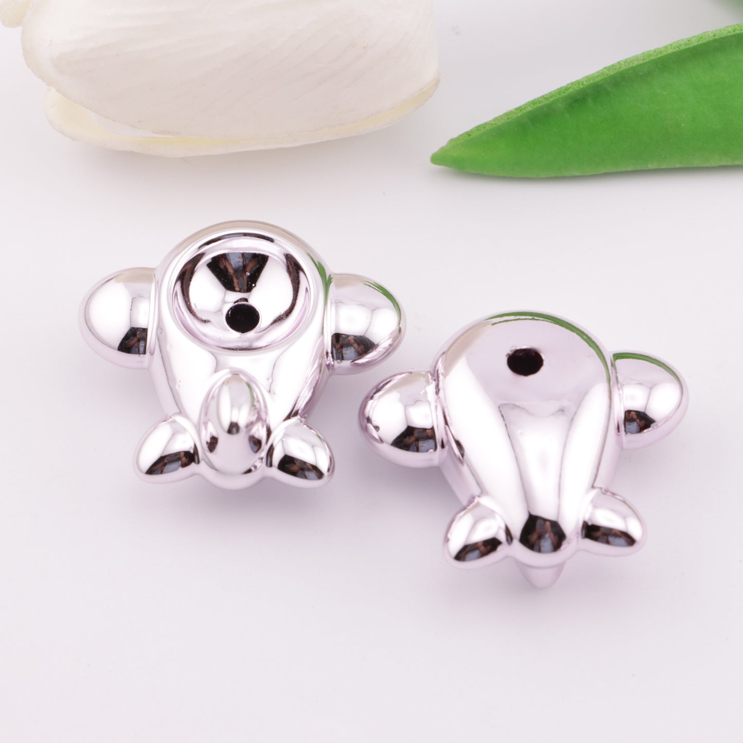 FS3511- Electroplated Metalic Airplane Beads