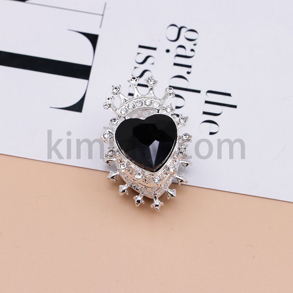 FS4843-Heart Crown Diamond Beads Fit For Beadable Pens
