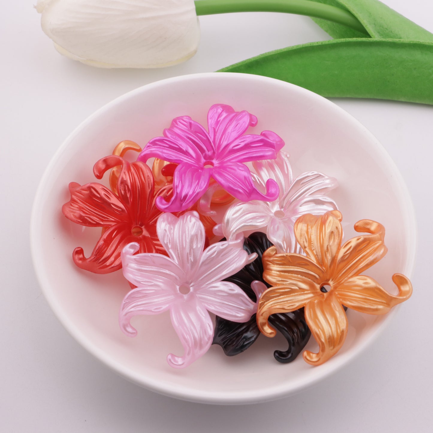 FS2329- 42*50Mm Imitation Pearl Iris Flowers (Pen-Passable)