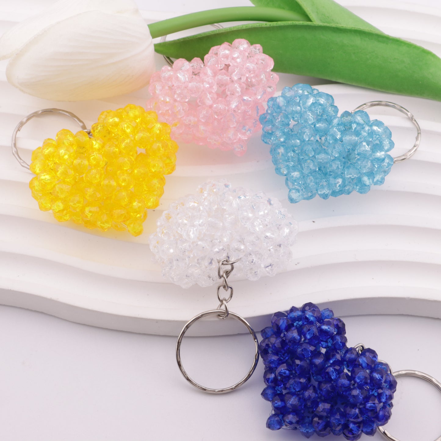 FS3720- 36*42Mm 3D Heart Keyring Three-Dimensional Heart Keychain