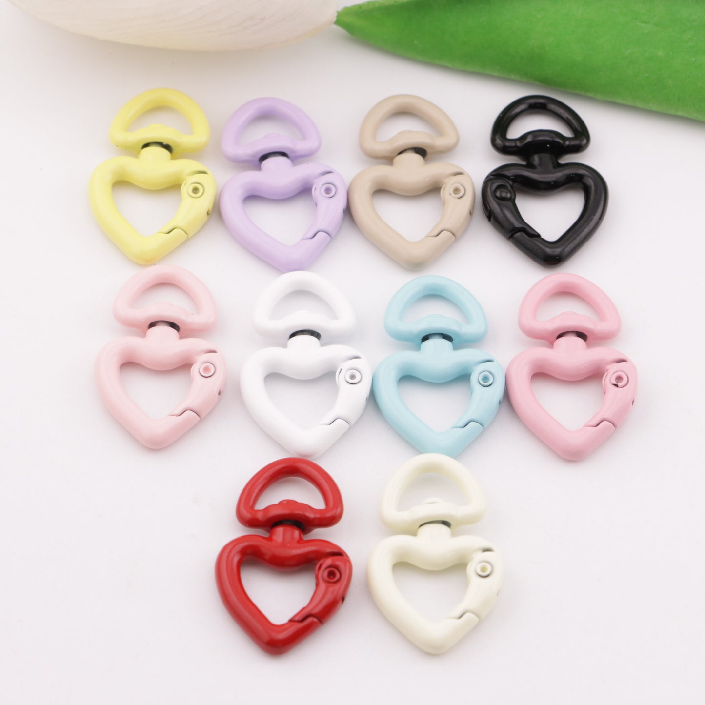FS5928- 26*16Mm Heart Key Chain Ring Baked Enamel Heart-Shaped Keychain
