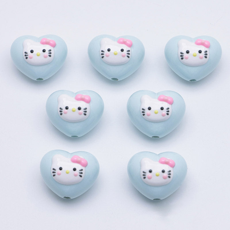 FS4644- HK Heart Love Beads Fit For Pen