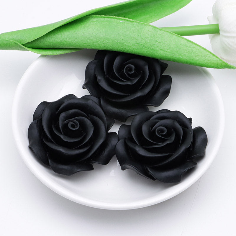 FS4355- 44Mm Black Rose Flower Patch Rose Rose