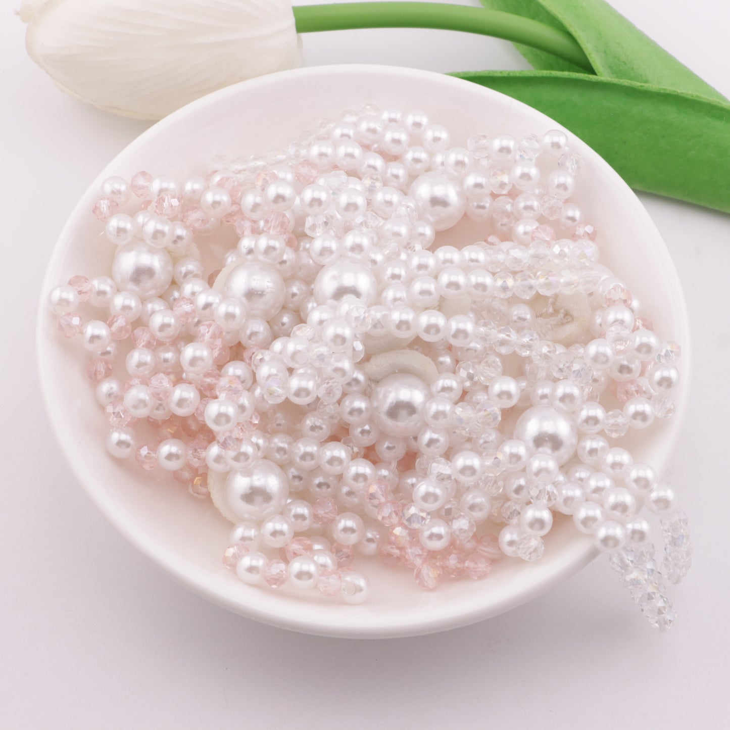 FS5920- Handmade Pearl And Crystal Bowknot Patch
