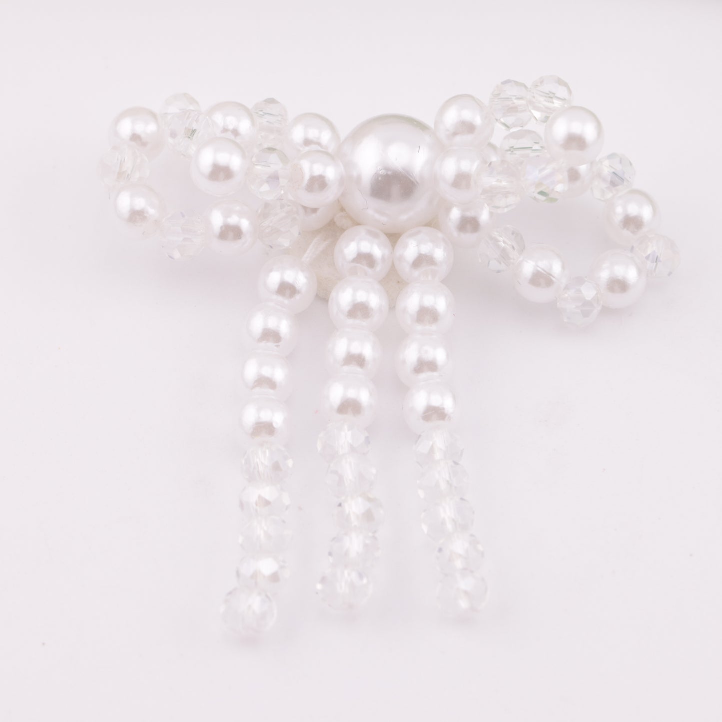 FS5920- Handmade Pearl And Crystal Bowknot Patch