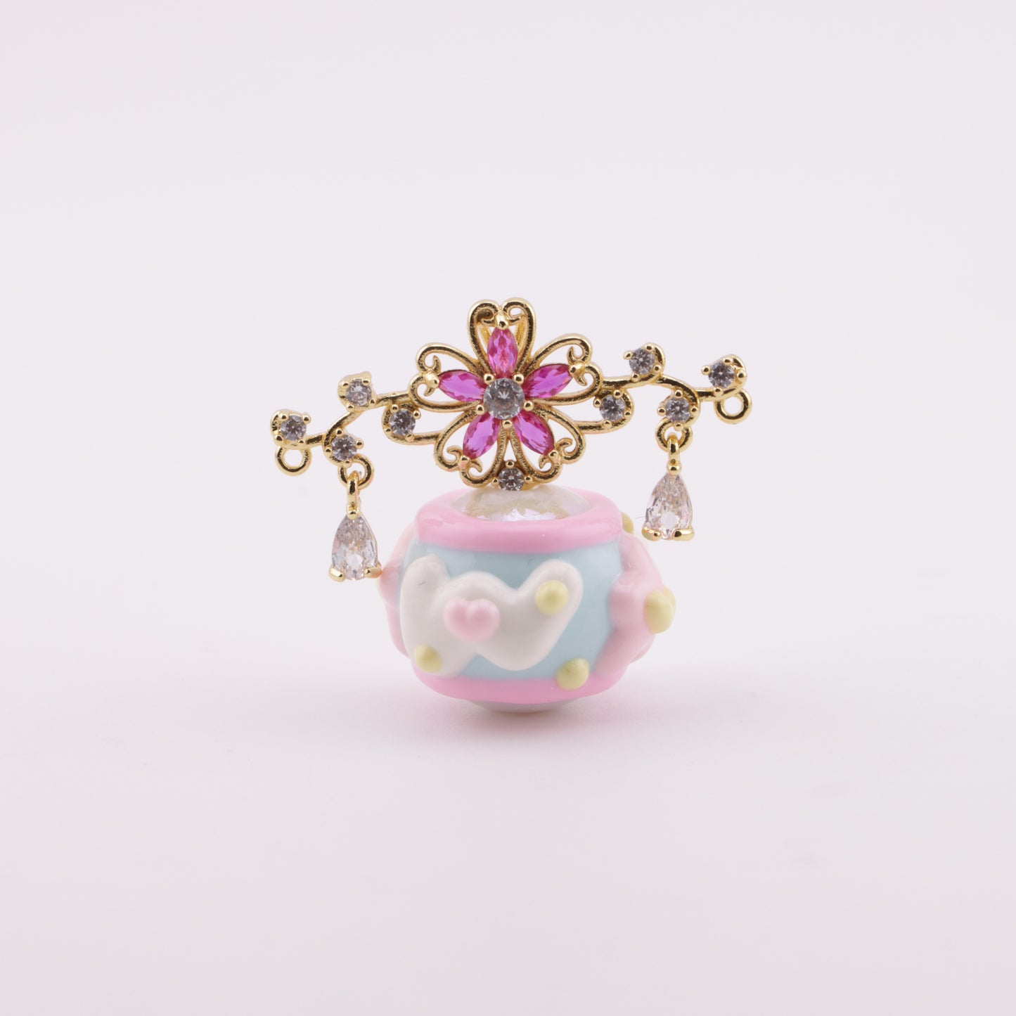 FS5913- Copper-Plated Cubic Zirconia Pendant