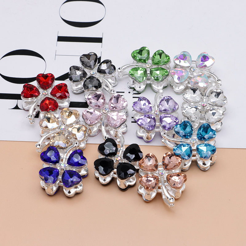FS4848- Approximately 2.9×2.4×1.3 Cm Four - leaf Clover Alloy Beads Four - way Passable For Pen