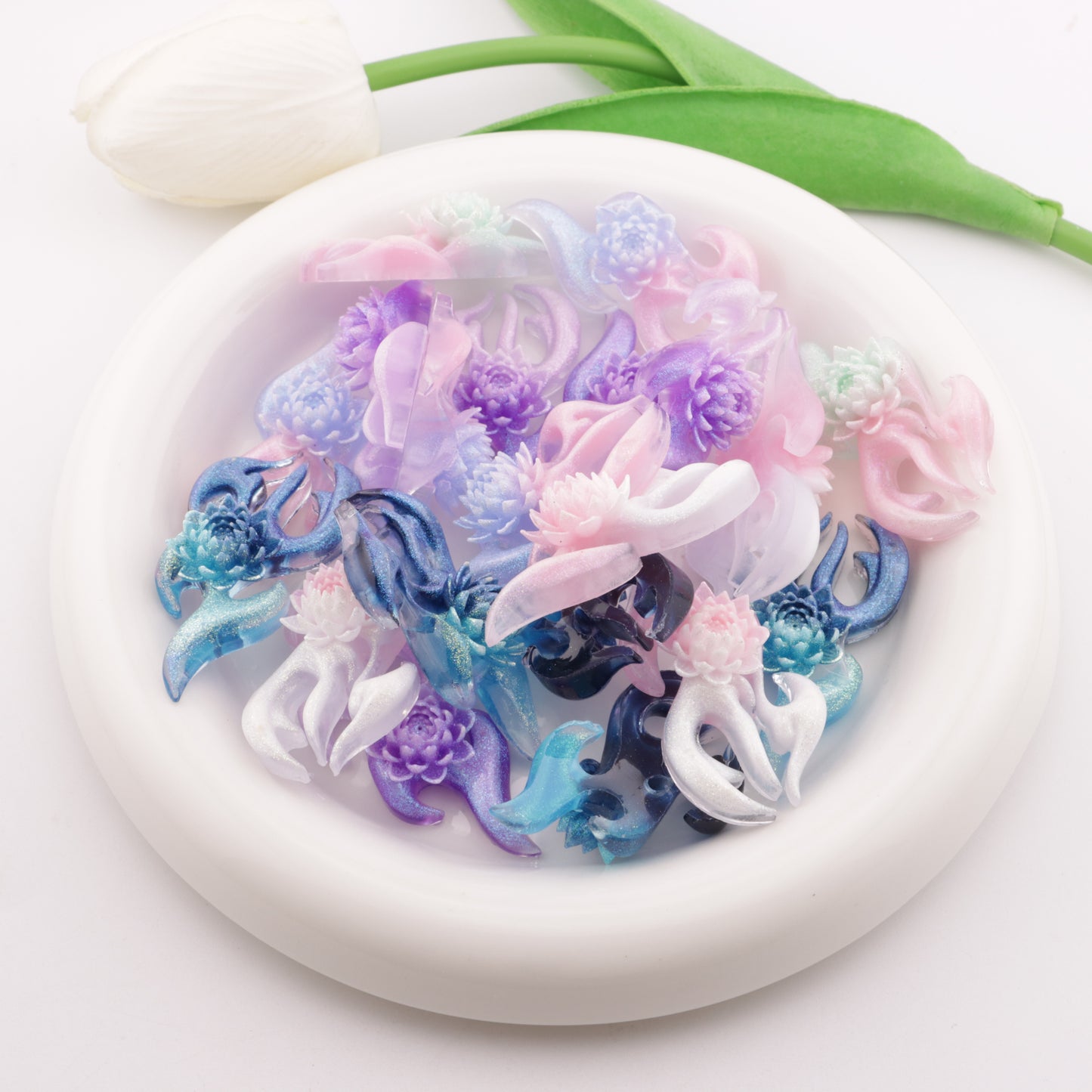 FS5781- 47*24Mm Fire Flower Charms Flame Flower Patches